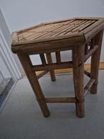 Vintage Bamboe Bijzettafeltje, Ophalen, Minder dan 55 cm, Gebruikt, Vintage