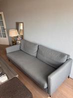 Moderne grijze stoffen bank, Ophalen, Driepersoons, 75 tot 100 cm, Zo goed als nieuw