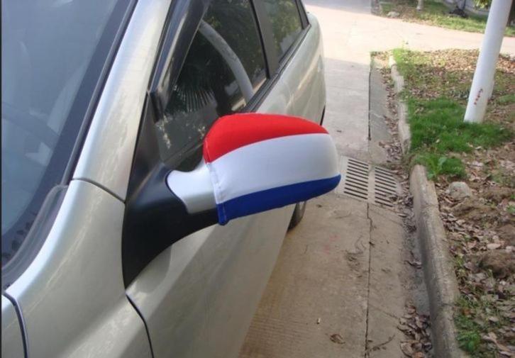 Autospiegelhoezen Set rood/wit/blauw (Gratis Verzending), Auto diversen, Auto-accessoires, Nieuw, Verzenden