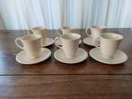 6 Wedgwood Edme koffie kop en schotel, creme, nieuw, Nieuw, Ophalen of Verzenden, Wedgwood, Kop(pen) en/of Schotel(s)