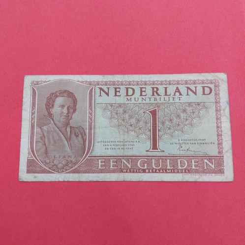 1 gulden Muntbiljet uit 1949 Juliana. In ZF, Postzegels en Munten, Bankbiljetten | Nederland, Los biljet, 1 gulden, Ophalen of Verzenden