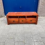 Tv kast vintage kast bijzet kast met 3 laden, Antiek en Kunst, Ophalen