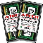 16GB 2x 8GB PC3-10600 Laptop SODIMM DDR3 1333MHz 204pin, Computers en Software, RAM geheugen, Ophalen of Verzenden, Nieuw