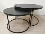 salontafel set 2 deel zwart model Bolder Richmond Interiors, Ophalen, 50 tot 100 cm, Rond, Nieuw