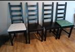 4 X eetkamerstoelen kleur zwart., Ophalen, Zwart, Zo goed als nieuw, Vier