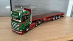 Tekno Scania R520 V8 Jan Mues met oplegger, Ophalen of Verzenden, Zo goed als nieuw, Bus of Vrachtwagen, Tekno