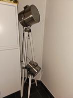 2 Kamerlampen op driepoot statief., Huis en Inrichting, Lampen | Vloerlampen, Gebruikt, 100 tot 150 cm, Ophalen of Verzenden, Metaal