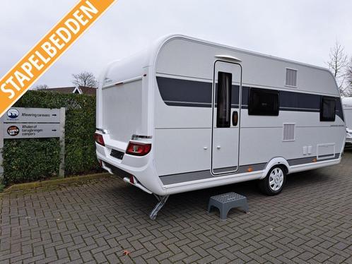 Hobby Excellent Edition 490 KMF Stapelbed + verzwaarde as, Caravans en Kamperen, Caravans, Bedrijf, tot en met 5, 1250 - 1500 kg