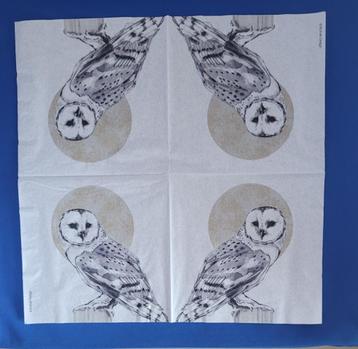 PPD_Lunch servet_Yvette_Uil_OWL beschikbaar voor biedingen