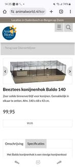 Te koop konijnhok 140 cm gebruikt, Dieren en Toebehoren, Knaagdieren en Konijnen | Hokken en Kooien, Kooi, 110 cm of meer, Zo goed als nieuw