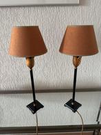 2 Tafellampen 'Tulp' met metalen voet, Ophalen, Gebruikt, Metaal, Minder dan 100 cm
