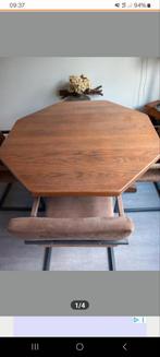 Houten Eettafel - Achtkantig eiken, Ophalen of Verzenden