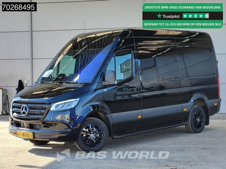 Mercedes Sprinter 319 CDI Automaat Black Edition L2H2 model, Auto's, Bestelauto's, Bedrijf, Te koop, Achteruitrijcamera, Airconditioning