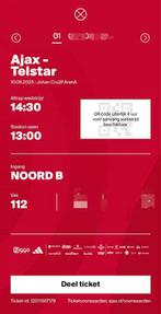 1x Ajax Telstar vak 112, Tickets en Kaartjes, Eén persoon, Augustus