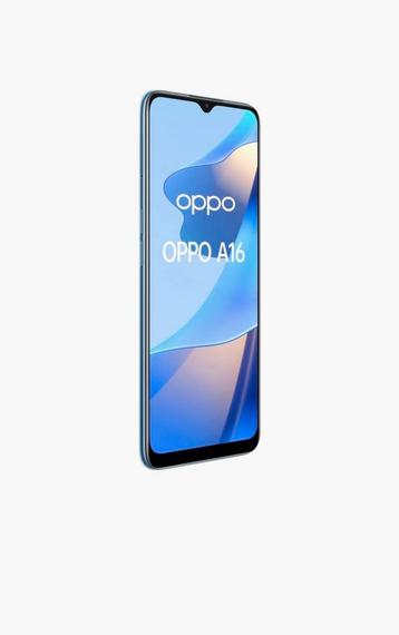Oppo a16 32 gb blauw inclusief doos en hoesje beschikbaar voor biedingen