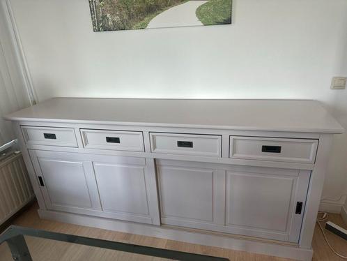 Prachtige landelijke dressoir/sideboard - wit/lichtgrijs, Huis en Inrichting, Kasten | Dressoirs, Zo goed als nieuw, 200 cm of meer