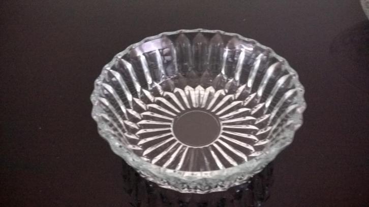 Vintage  : Gnutti Andrea- kristal kommen+ slabestek- Italie, Antiek en Kunst, Antiek | Servies los, Ophalen of Verzenden