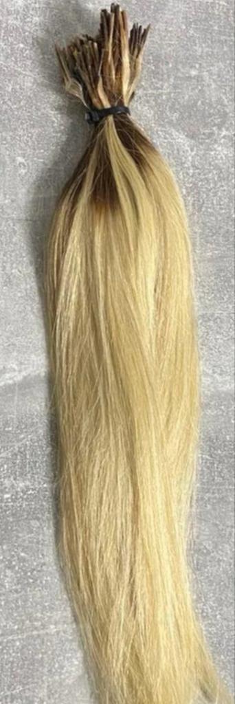 Microring Extensions Lichtbruin 45cm, Sieraden, Tassen en Uiterlijk, Uiterlijk | Haarverzorging, Zo goed als nieuw, Pruik of Haarverlenging