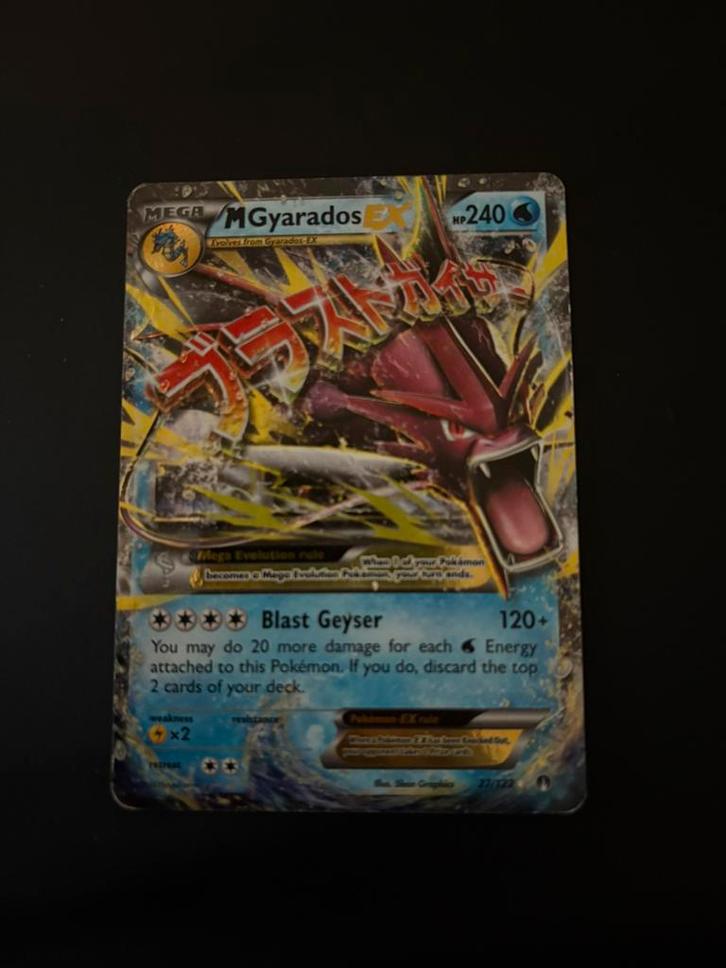 M gyarados EX 27/122 BREAKpoint, Hobby en Vrije tijd, Verzamelkaartspellen | Pokémon, Zo goed als nieuw, Ophalen of Verzenden