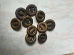 6 stuks metalen vintage knopen 30mm, Hobby en Vrije tijd, Naaien en Fournituren, Ophalen of Verzenden, Knoop of Knopen