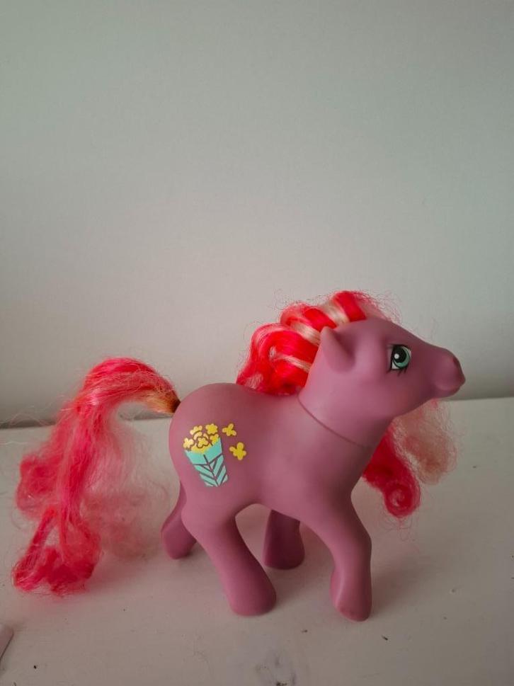 1988 MLP G1 Candy Cane Ponies Caramel Crunch, Kinderen en Baby's, Speelgoed | My Little Pony, Gebruikt, Ophalen of Verzenden