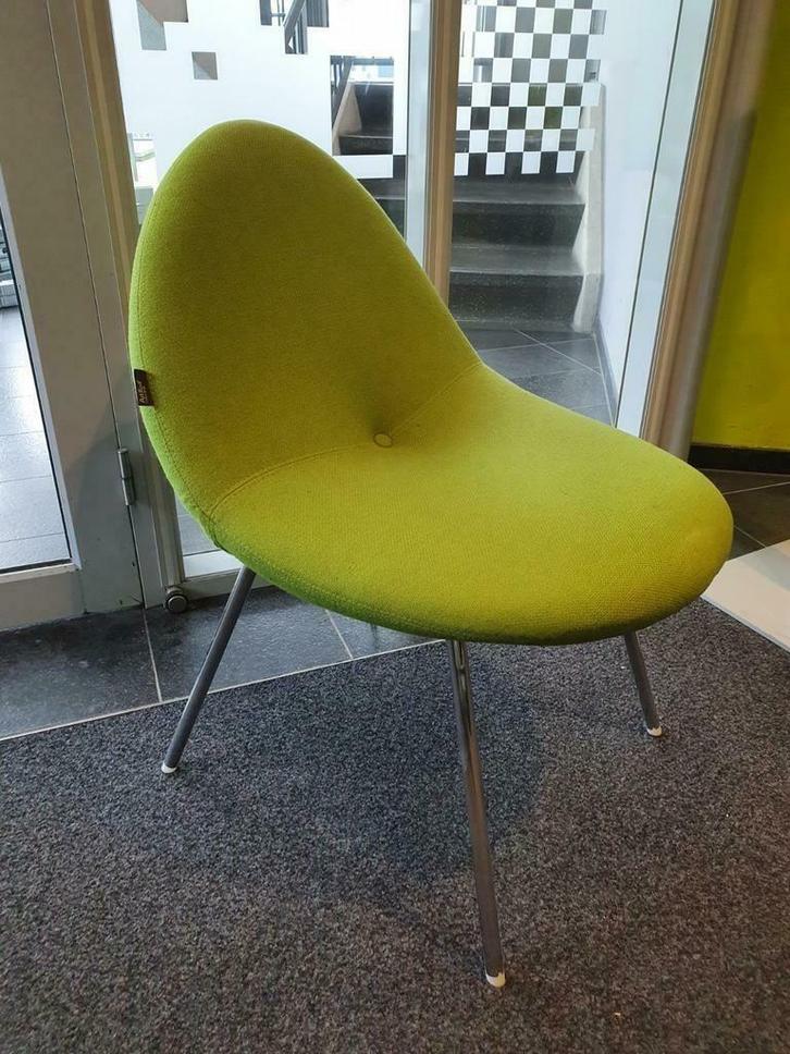 Artifort Conco, groen, design, set van 4, Huis en Inrichting, Stoelen, Zo goed als nieuw, Vier, Metaal, Stof, Overige kleuren
