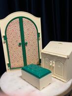 Vintage Fleur Poppenmeubelset (Otto Simon) - Wit/Groen, Verzamelen, Ophalen of Verzenden, Gebruikt, Poppenhuis