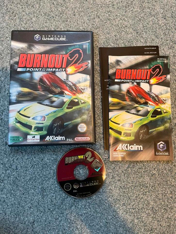 Burnout 2 met garantie, Spelcomputers en Games, Games | Nintendo GameCube, Zo goed als nieuw, Racen en Vliegen, 1 speler, Vanaf 3 jaar
