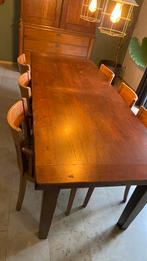 Eiken eettafel 6 personen, Huis en Inrichting, Ophalen, Gebruikt, Oud eiken look, Eikenhout