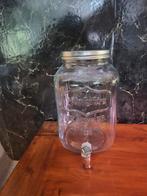 Glazen drankdispenser / beker met tapkraan, Ophalen of Verzenden, Gebruikt
