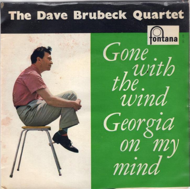 DAVE BRUBECK QUARTET  -  Gone with the wind / Georgia on my, Cd's en Dvd's, Vinyl Singles, Gebruikt, Single, Jazz en Blues, 7 inch