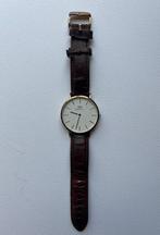 Daniel Wellington Classic 40mm roségoud, bruine leren band, Overige merken, Overige materialen, Polshorloge, Ophalen of Verzenden