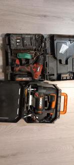 Ferm Accu Boor- en Schroefmachine + Worx Decoupeerzaag, Doe-het-zelf en Verbouw, Gereedschap | Boormachines, Ophalen, Gebruikt