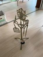 Open haard scherm en accessoires - materiaal zwaar koper, Ophalen of Verzenden, Gebruikt, Vrijstaande haard, Houthaard