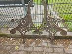 Gietijzeren zijkanten tuinbank, Tuin en Terras, Ophalen, Gebruikt, Metaal