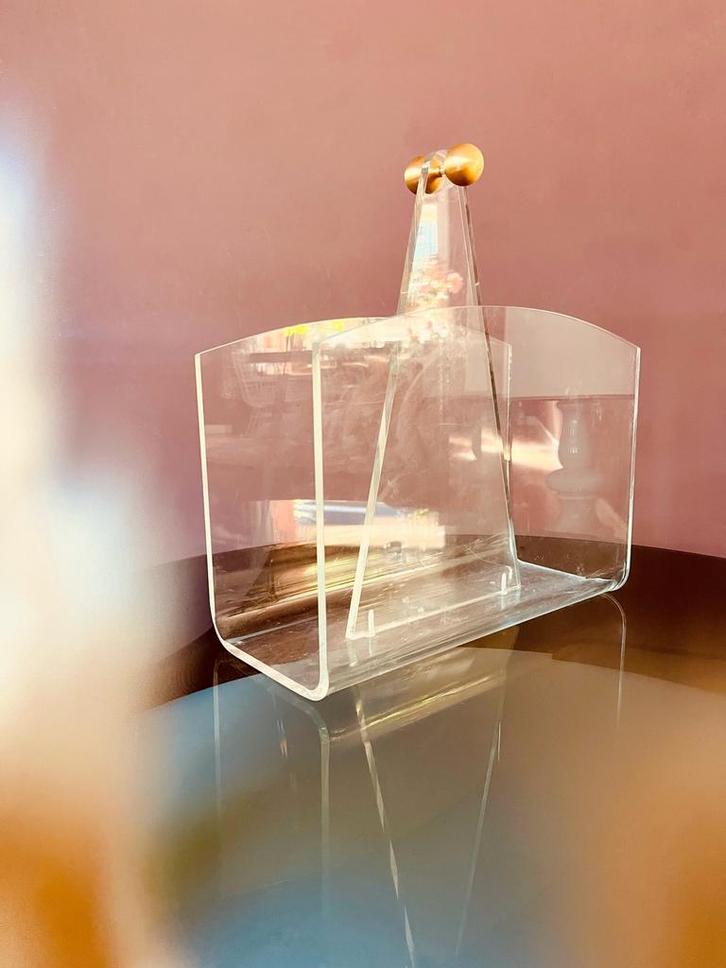 Design plexieglazen lectuurbak, Huis en Inrichting, Woonaccessoires | Krantenbakken en Lectuurbakken, Ophalen of Verzenden