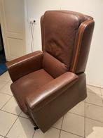 Bruin leren sta op stoel relexfauteuil, Ophalen, Klassiek, Zo goed als nieuw, 50 tot 75 cm