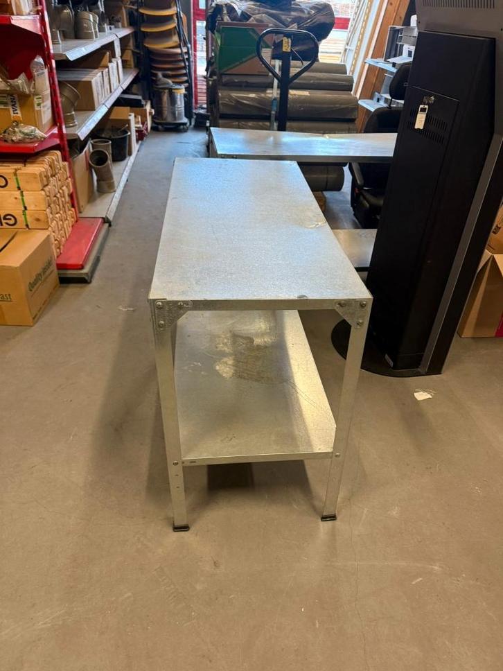 Werktafels, staal, geanodiseerd, Huis en Inrichting, Kasten | Stellingkasten, Zo goed als nieuw, Ophalen