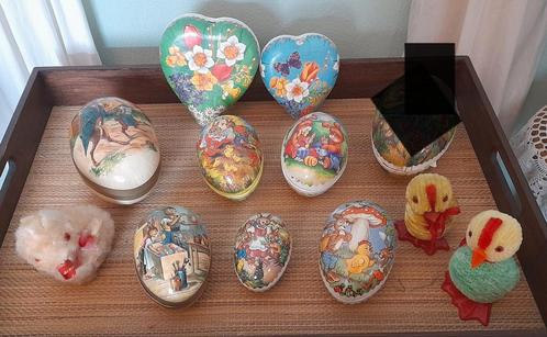 Vintage oude candycontainers eieren kuikens, Diversen, Pasen, Zo goed als nieuw, Ophalen of Verzenden