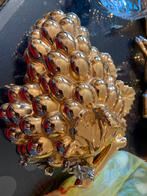 Druif schaal  italiaans porselein bladgoud capodimonte, Ophalen