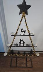 Metalen Kerstboom Kandelaar, Ophalen, Zwart, Zo goed als nieuw, Kandelaar