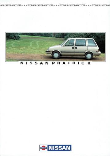 Folder Nissan Prairie K (Duitse uitgave - 1986) beschikbaar voor biedingen