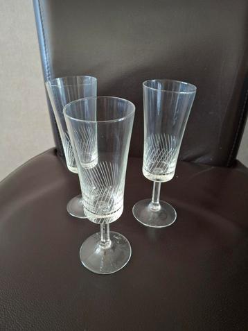 Vintage Champagneglazen 3 stuks  beschikbaar voor biedingen