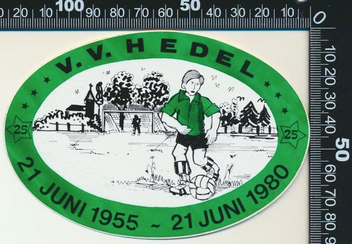 Sticker: VV Hedel - 25 Jaar, Verzamelen, Stickers, Zo goed als nieuw, Sport, Ophalen of Verzenden