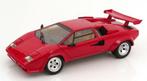 Lamborghini Countach LP 5000S QV 1985 - rood  1:12, Ophalen of Verzenden, Nieuw, 1:9 t/m 1:12, Auto