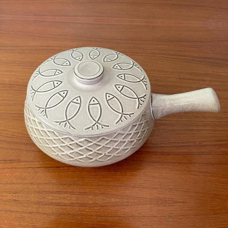 Deens vintage keramiek vis SCHAAL met deksel stoofpot vispot, Huis en Inrichting, Keuken | Servies, Gebruikt, Schaal of Schalen