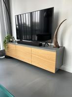 Hoogglans / eiken tv meubel - Bert Plantagie, Huis en Inrichting, Kasten | Televisiemeubels, Ophalen, 150 tot 200 cm, Eikenhout