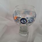 CUARENTA Y TRES LICOR 43 glas met blauwe strip, 13 cm hoog, Verzamelen, Glas en Borrelglaasjes, Ophalen of Verzenden, Borrel- of Shotglas
