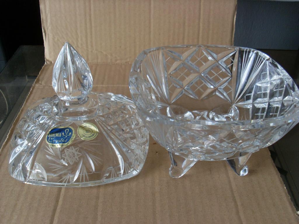 Bohemia Kristallen Bonbonschaal -----3815, Huis en Inrichting, Keuken | Servies, Glas of Glazen, Nieuw, Ophalen of Verzenden, Glas