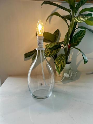 Vintage helder glazen lamp. Ikea Bran. 30 cm.  beschikbaar voor biedingen